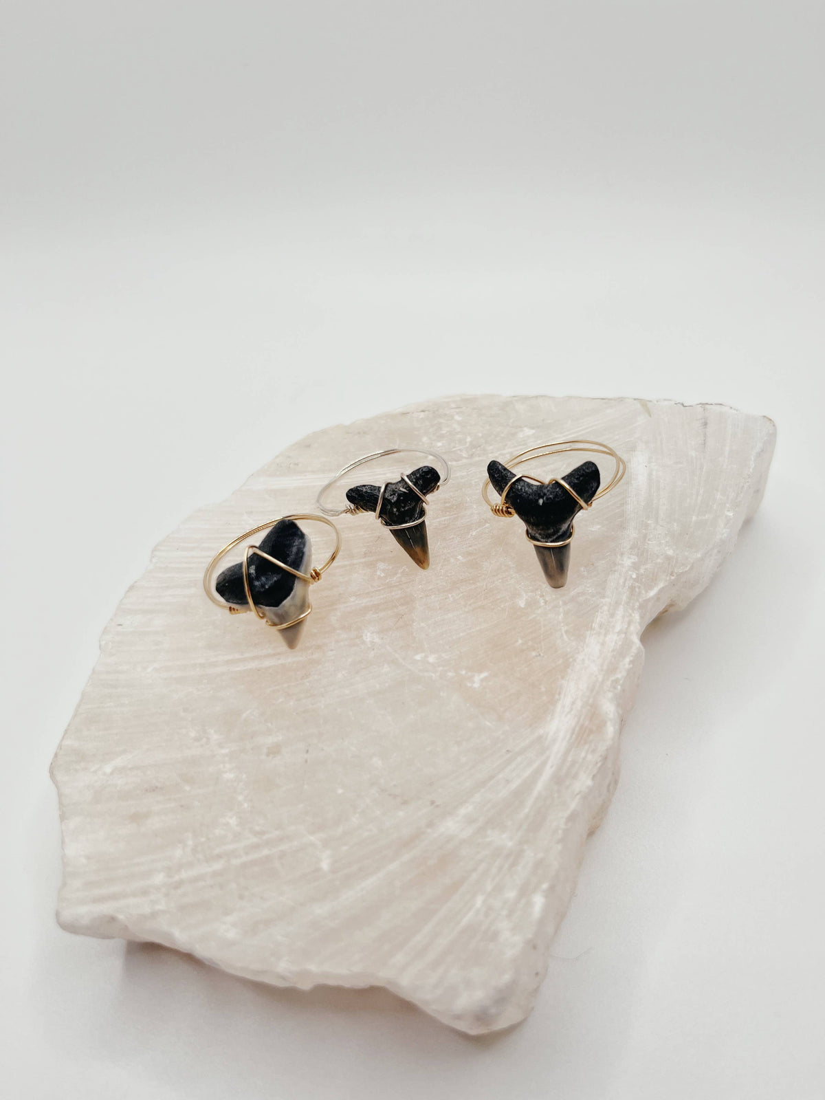 Shark Tooth Wire Wrapped Ring: Gold-Filled / 7