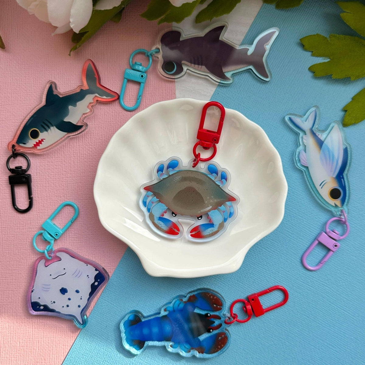 Blue Crab 2.5" Acrylic Charm