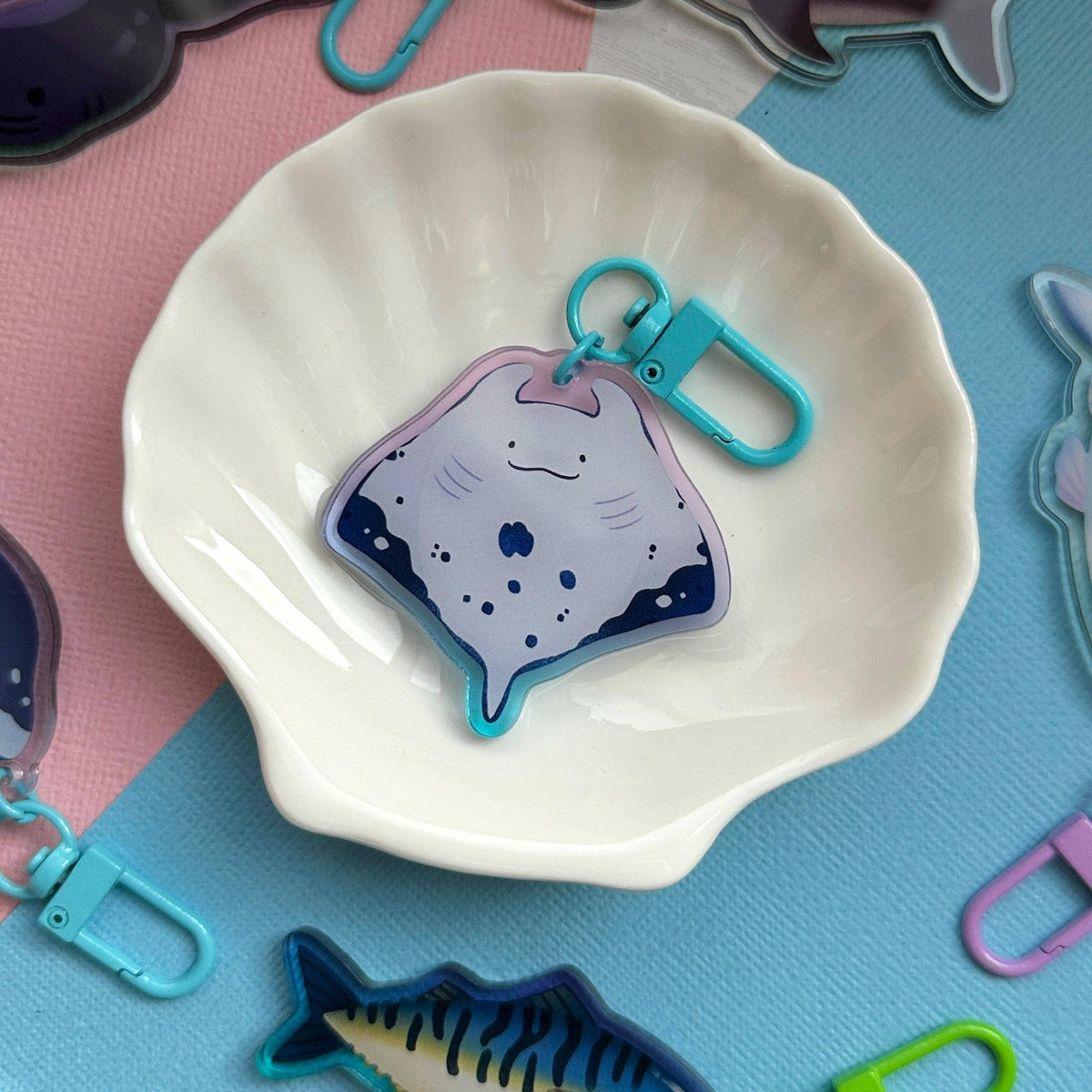 Manta Ray 2.5" Acrylic Charm