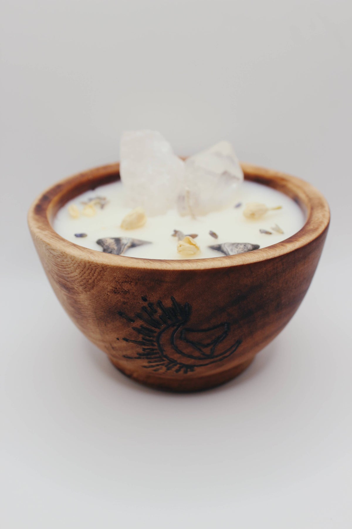Shark tooth candle + jewelry bowl