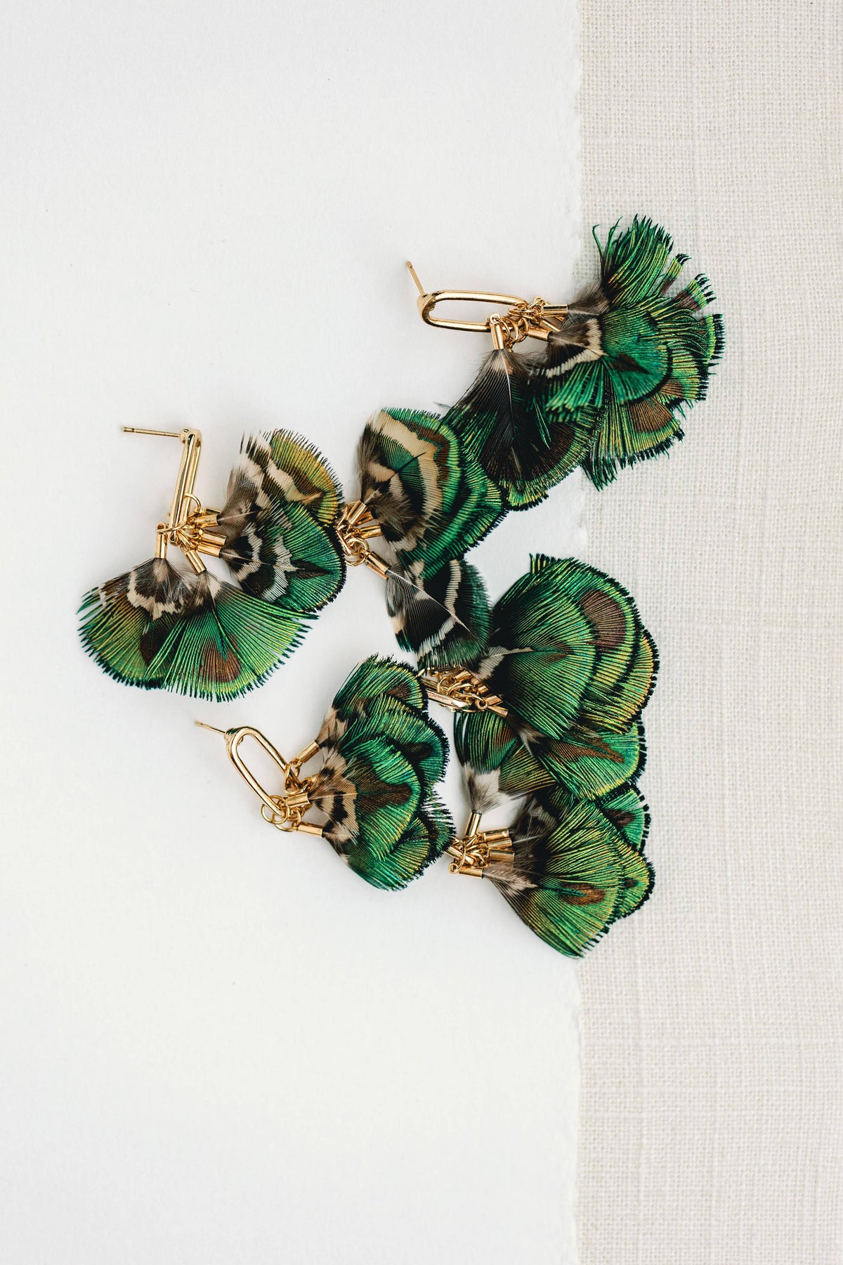 Mallard  Feather Tassel Earrings