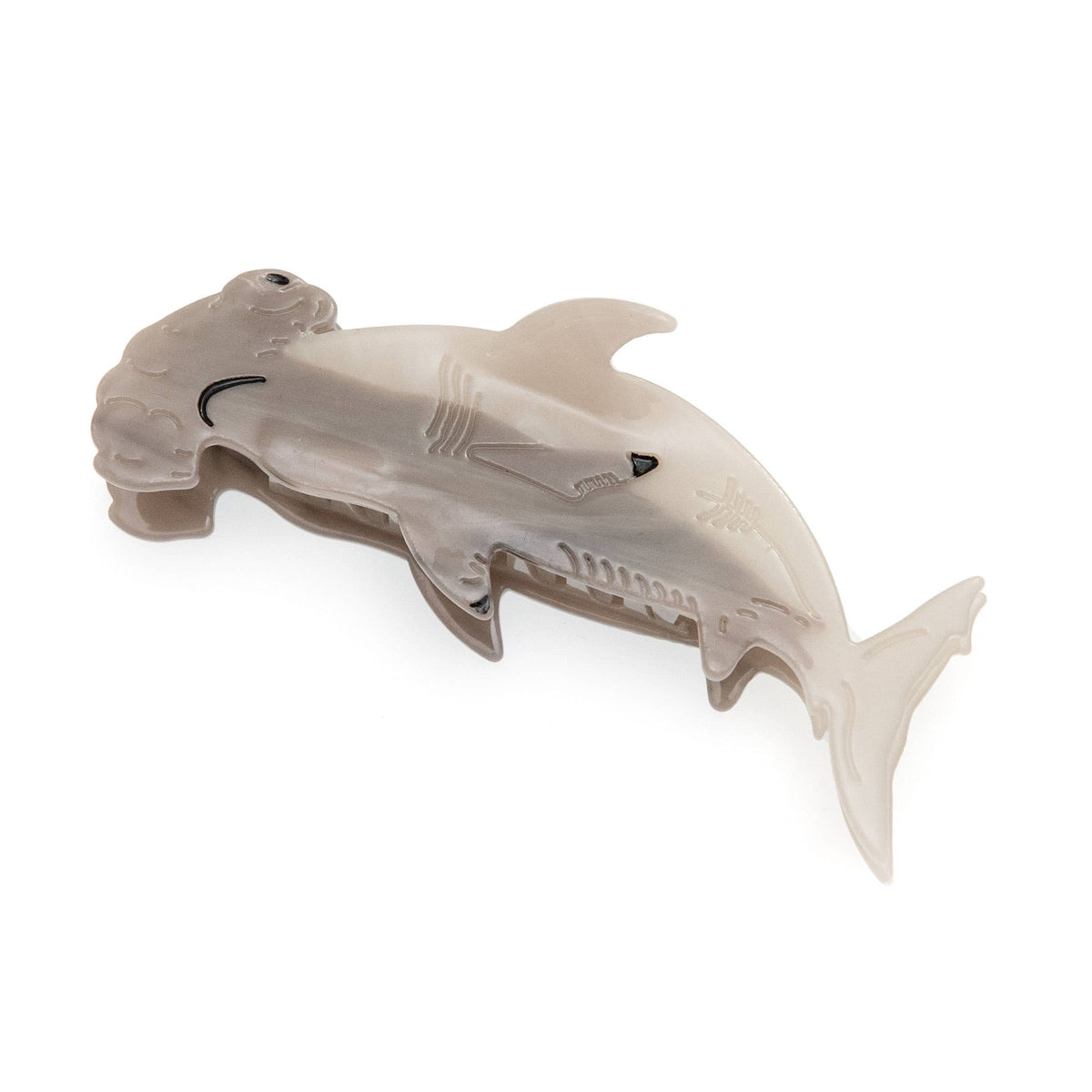 Hammerhead Shark Hair Claw Clip: Gray