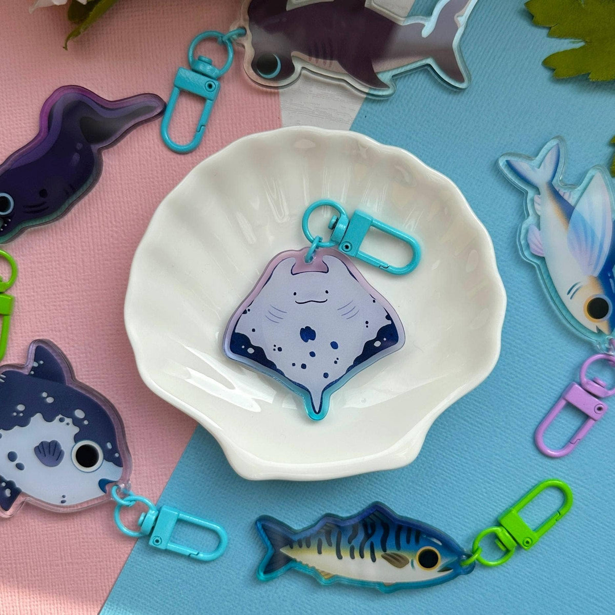 Manta Ray 2.5" Acrylic Charm