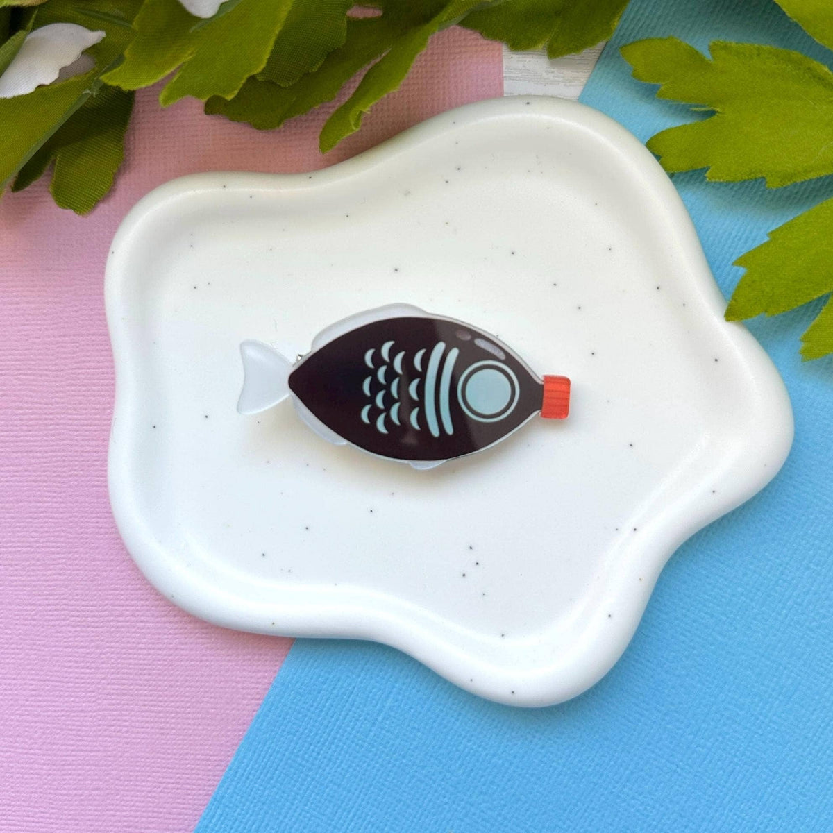 Soy Sauce Fish Acrylic Hair Clip