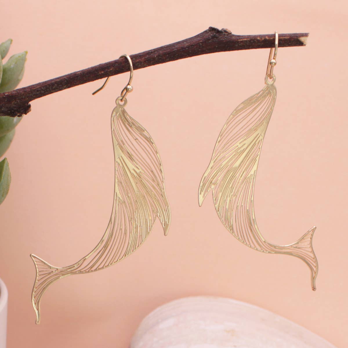 Ocean Wonders Filigree Whale Earrings