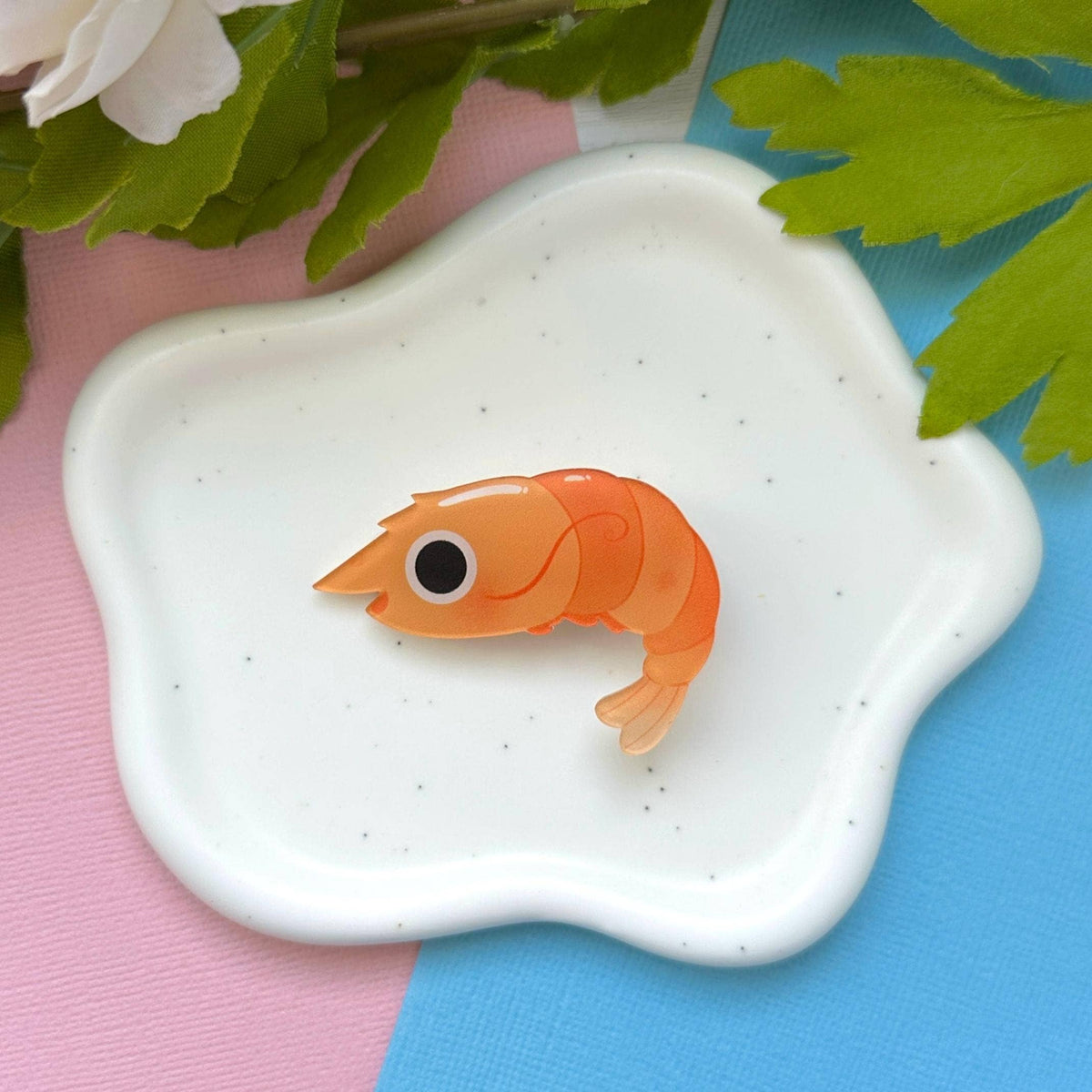 Shrimp Acrylic Hair Clip