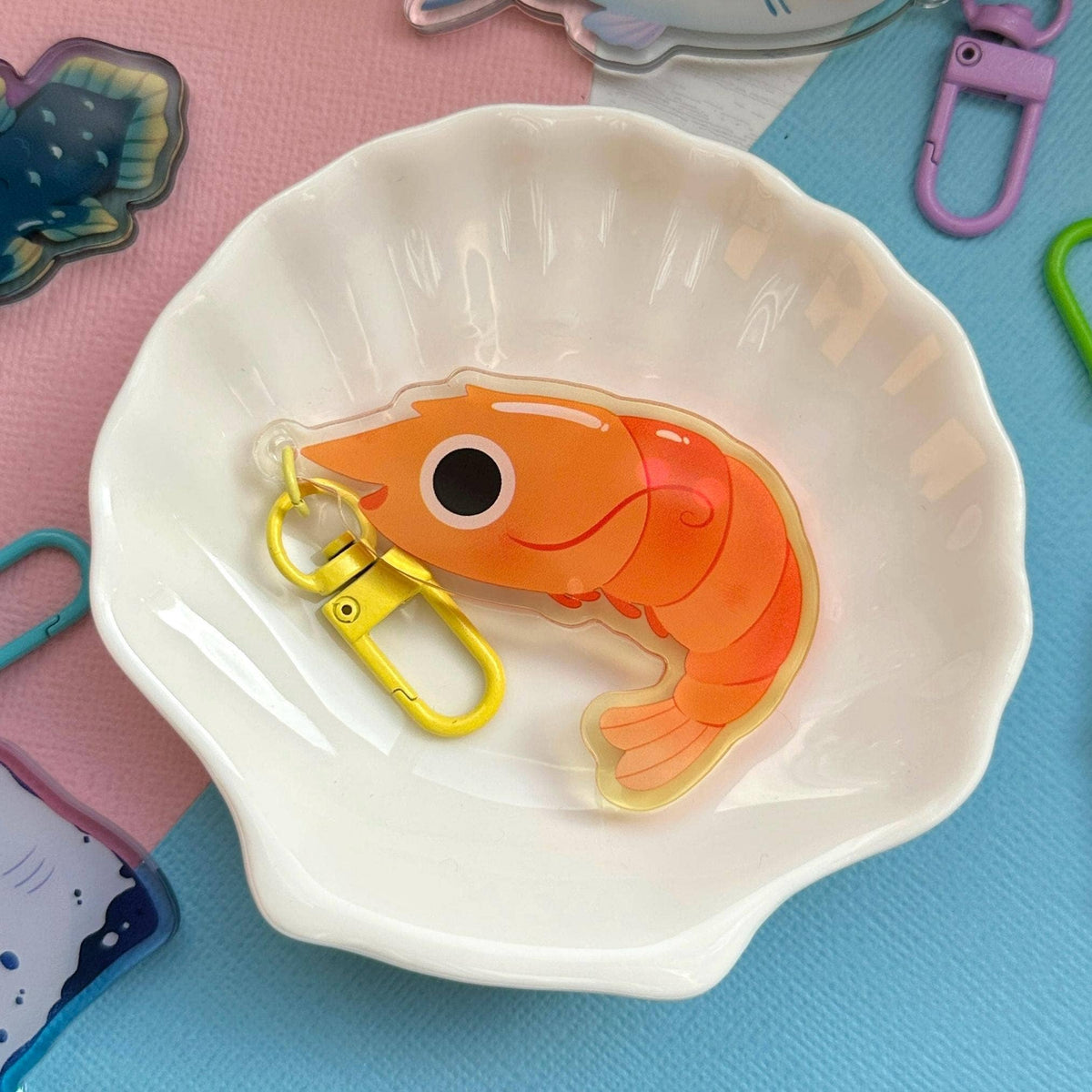 Shrimp 2.5" Acrylic Charm