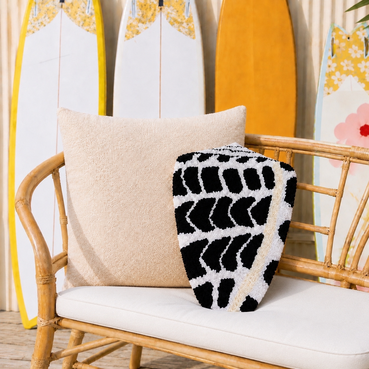 Hebrew Cone Shell Tufted Pillow