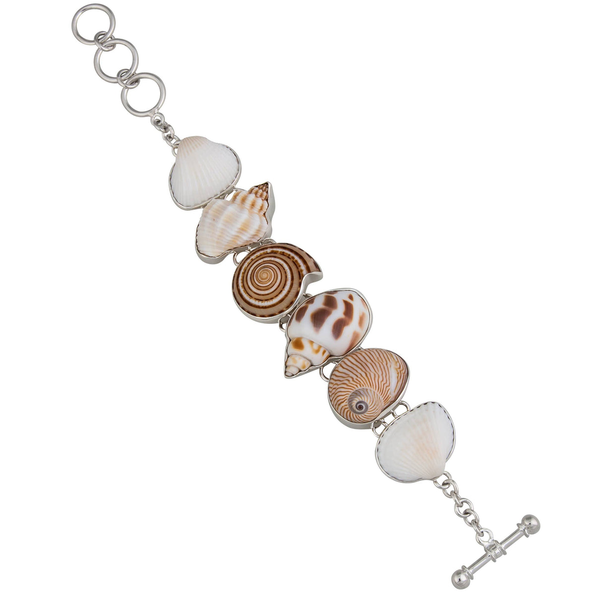 Sterling Silver Multi-Shell Bracelet