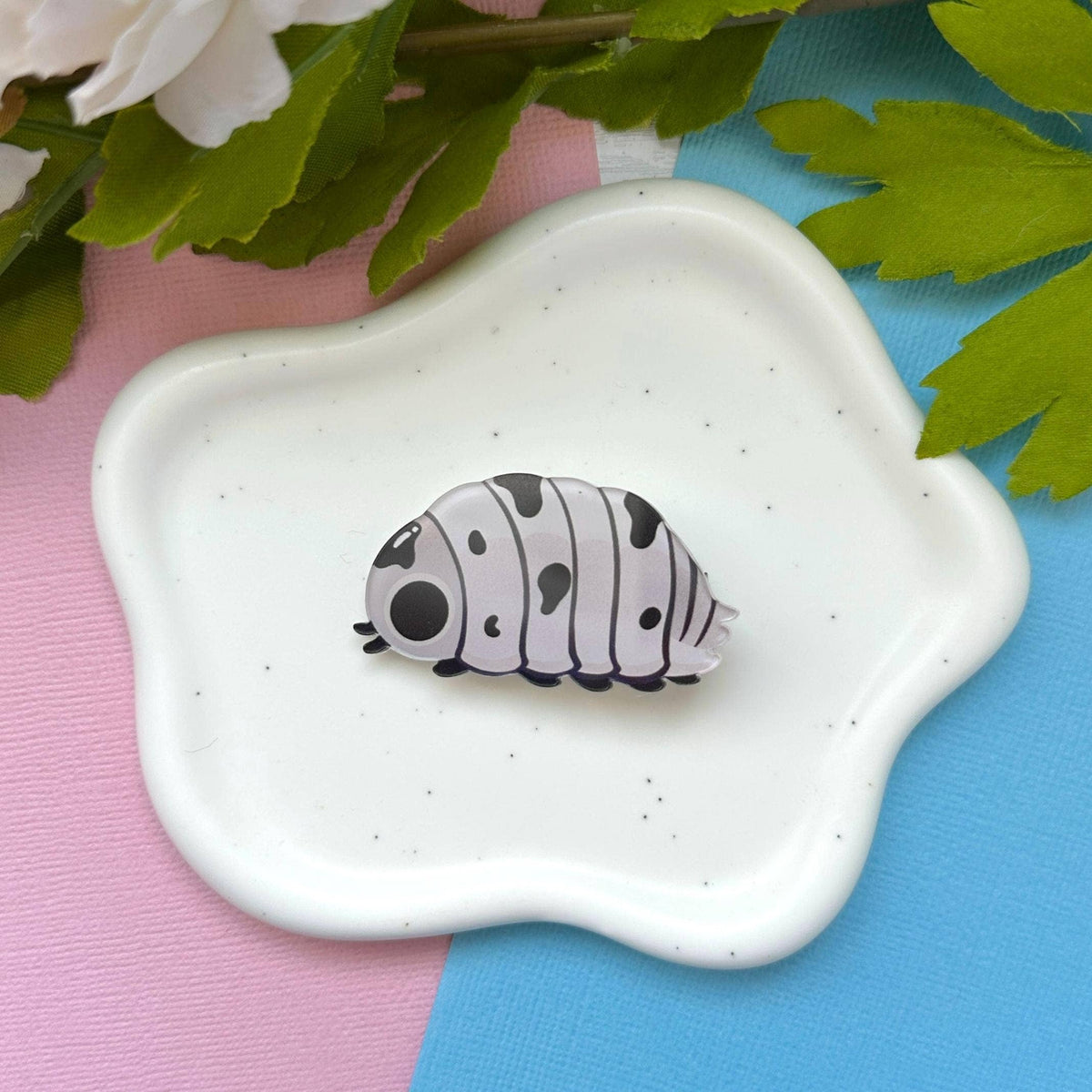 Dairy Cow Isopod Acrylic Hair Clip