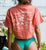 Ocean Wild Hearts Crop-Top Coral