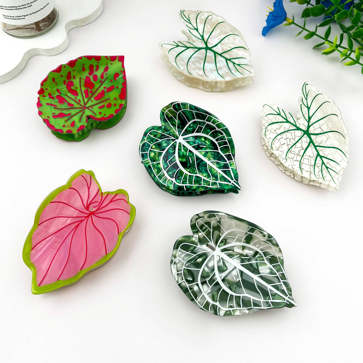 Monstera Leaf Hair Claw Clip