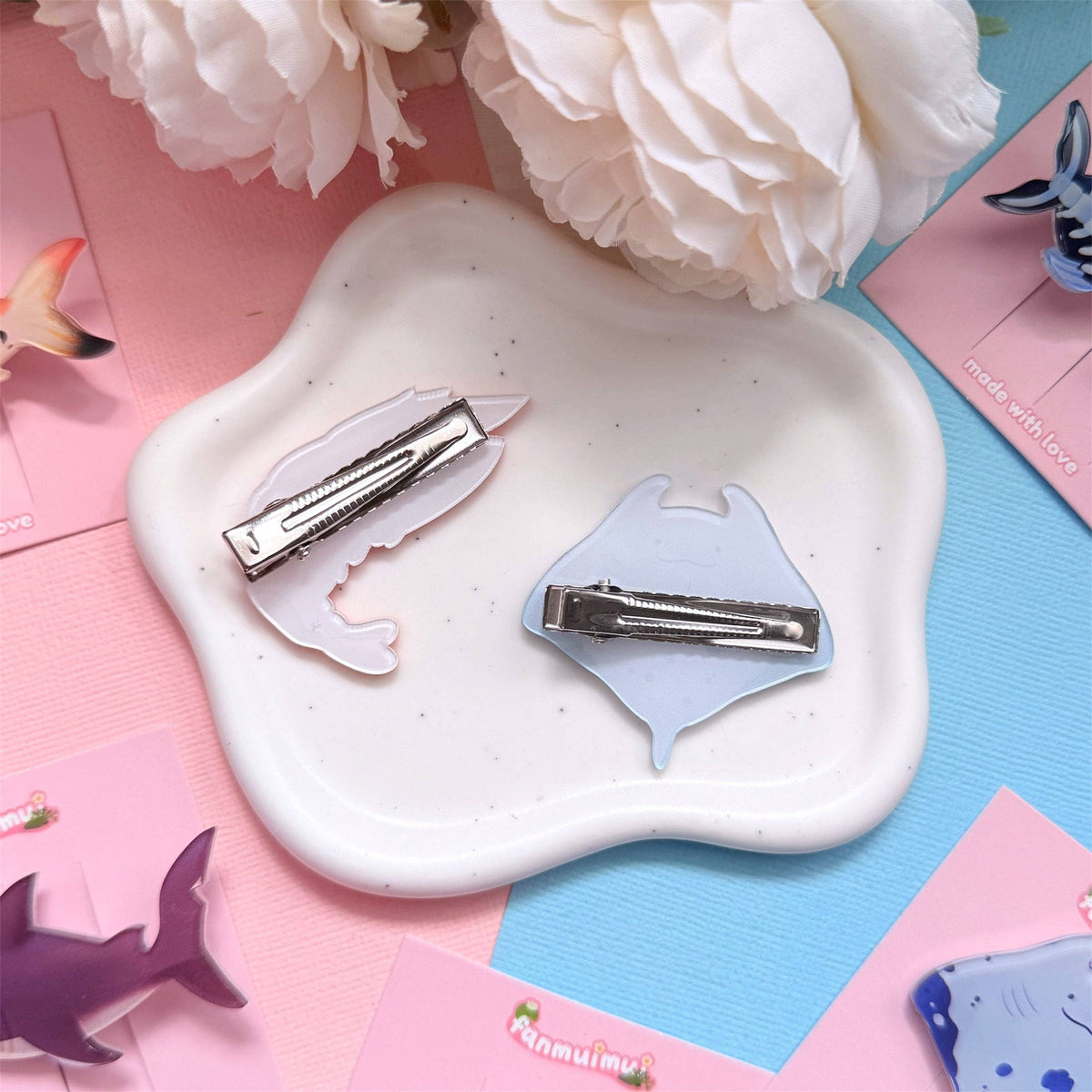 Shrimp Acrylic Hair Clip