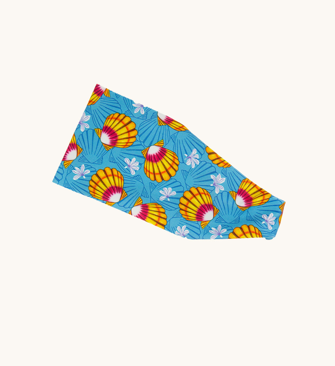 Blue Sunrise Shell Lycra Headband
