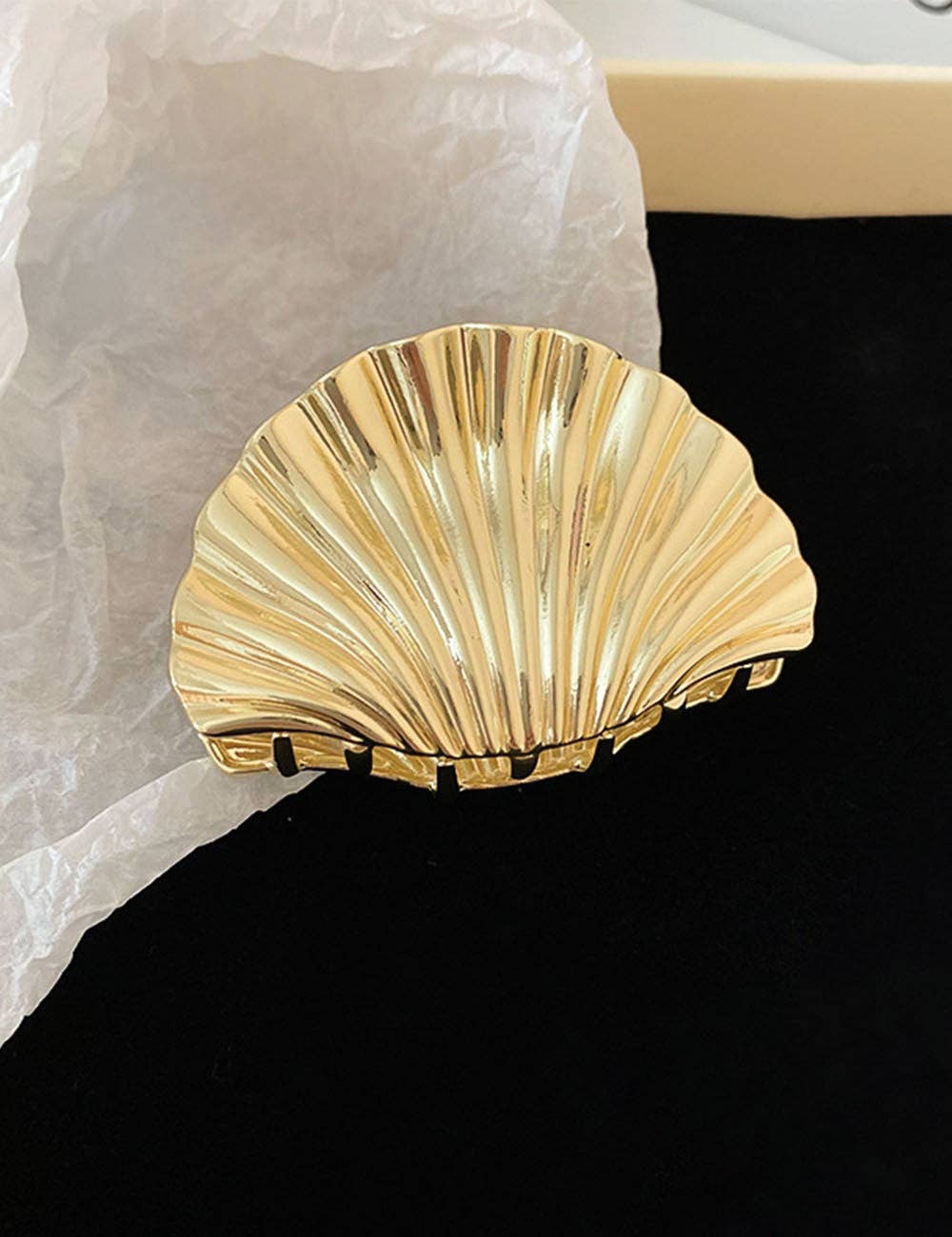 Gold Seashell Hair Claw Clip
