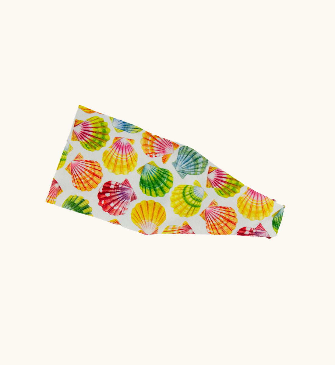 Sunrise Shell White Lycra Headband