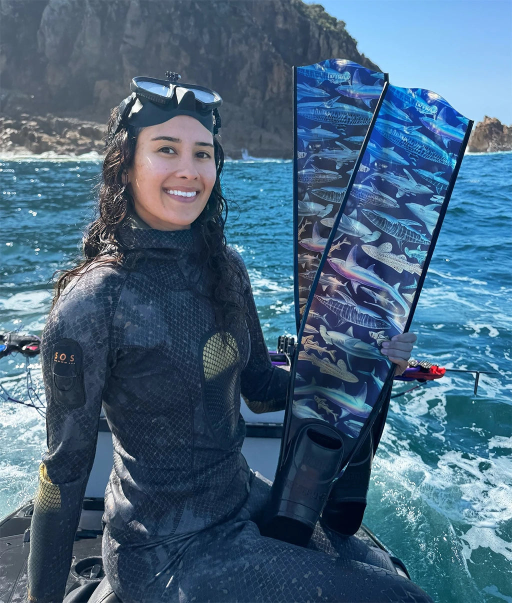 Divermon Sharks Composite Fin Blades - Black