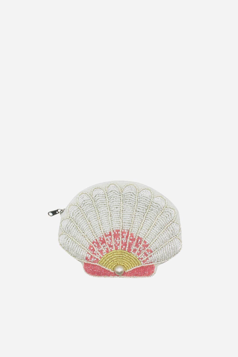 Pearl Seashell Beaded Coin Pouch