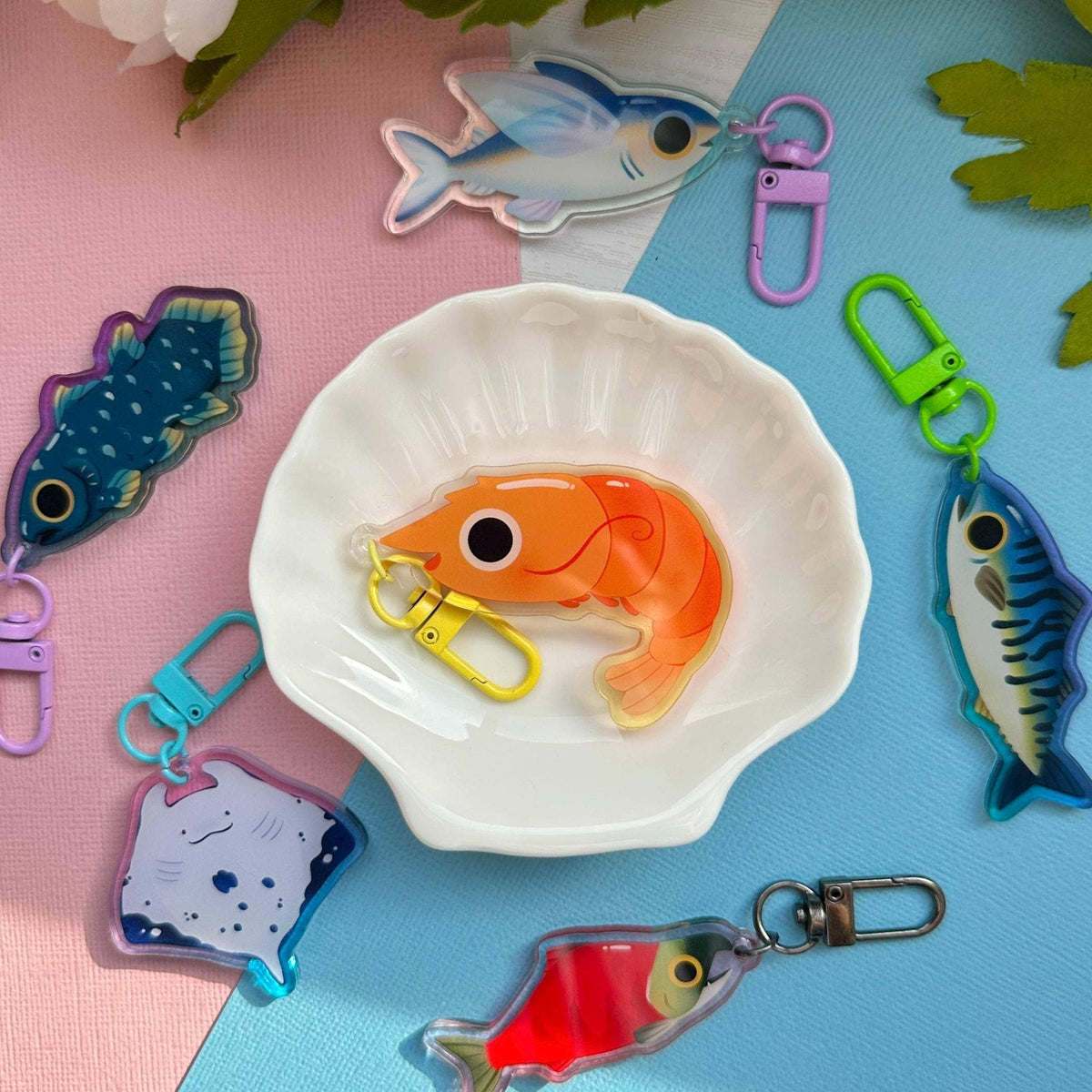 Shrimp 2.5" Acrylic Charm
