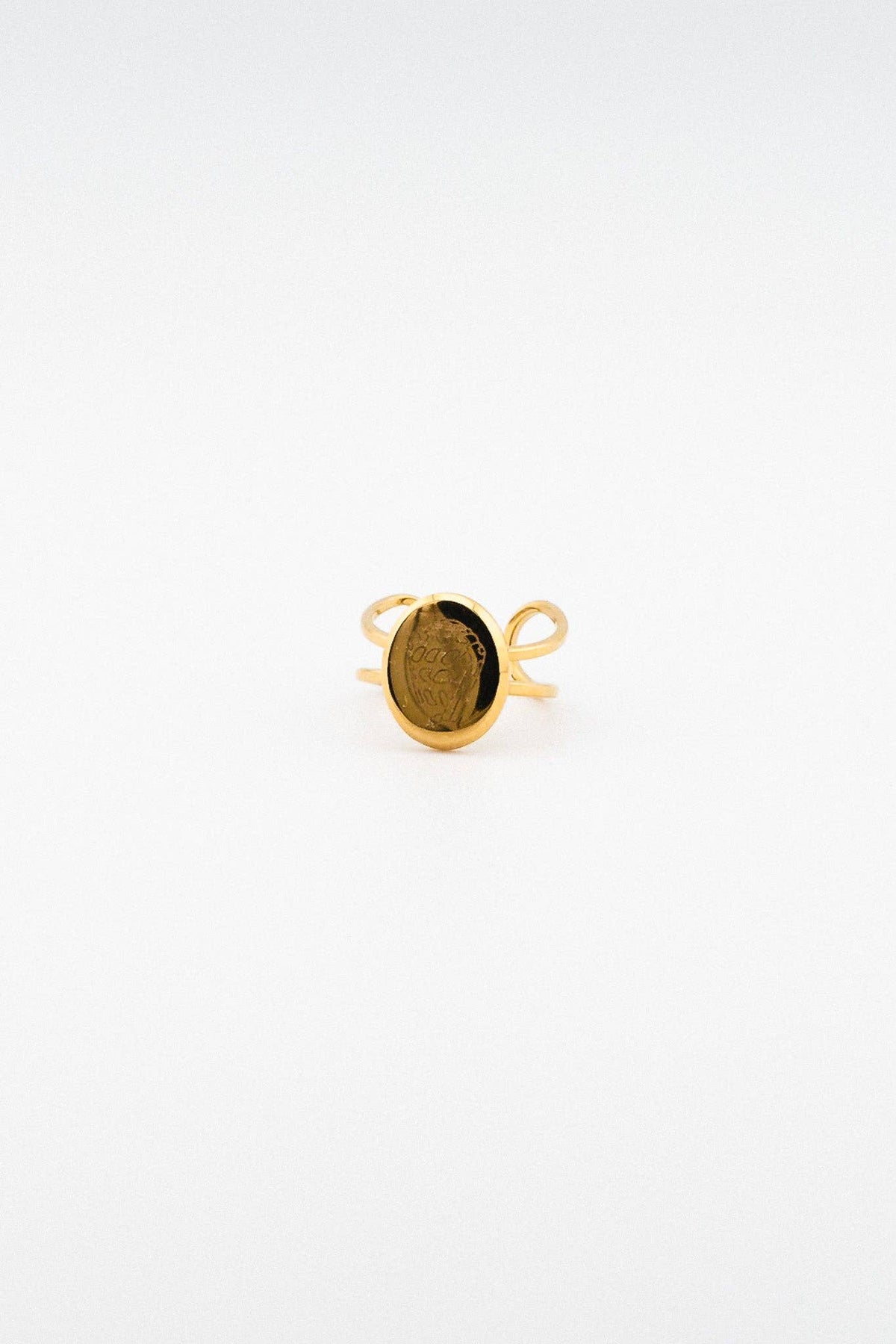 Hebrew Shell Signet Ring