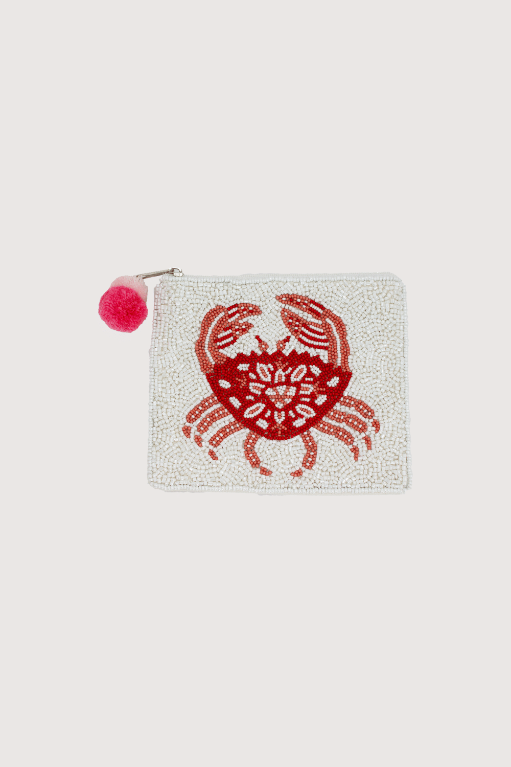 Crab Beaded Coin Pouch