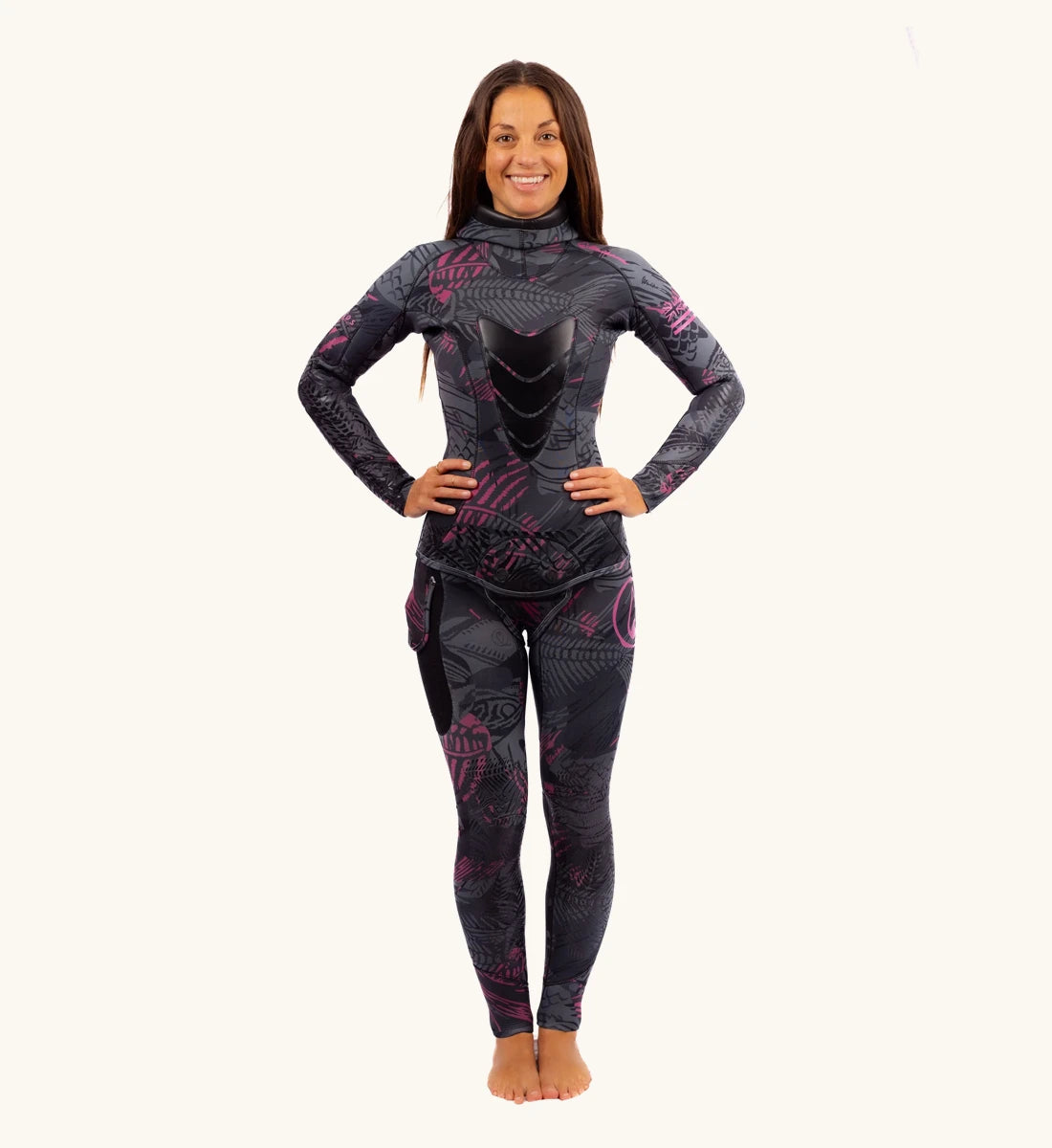 Women’s Pink Fishbone Spearfishing 3.5mm Wetsuit