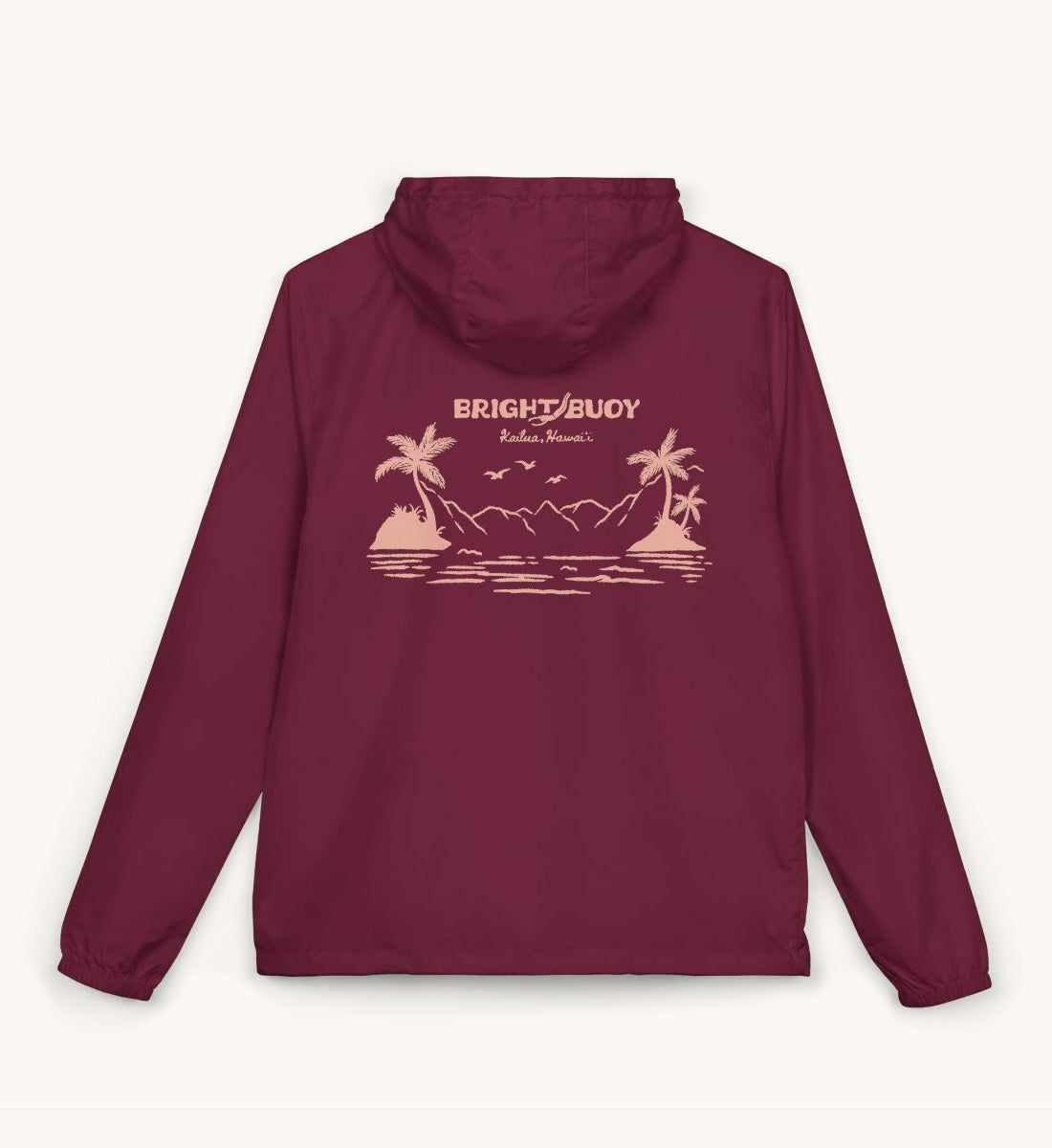 Windbreaker Maroon/Rose - Full-Zip