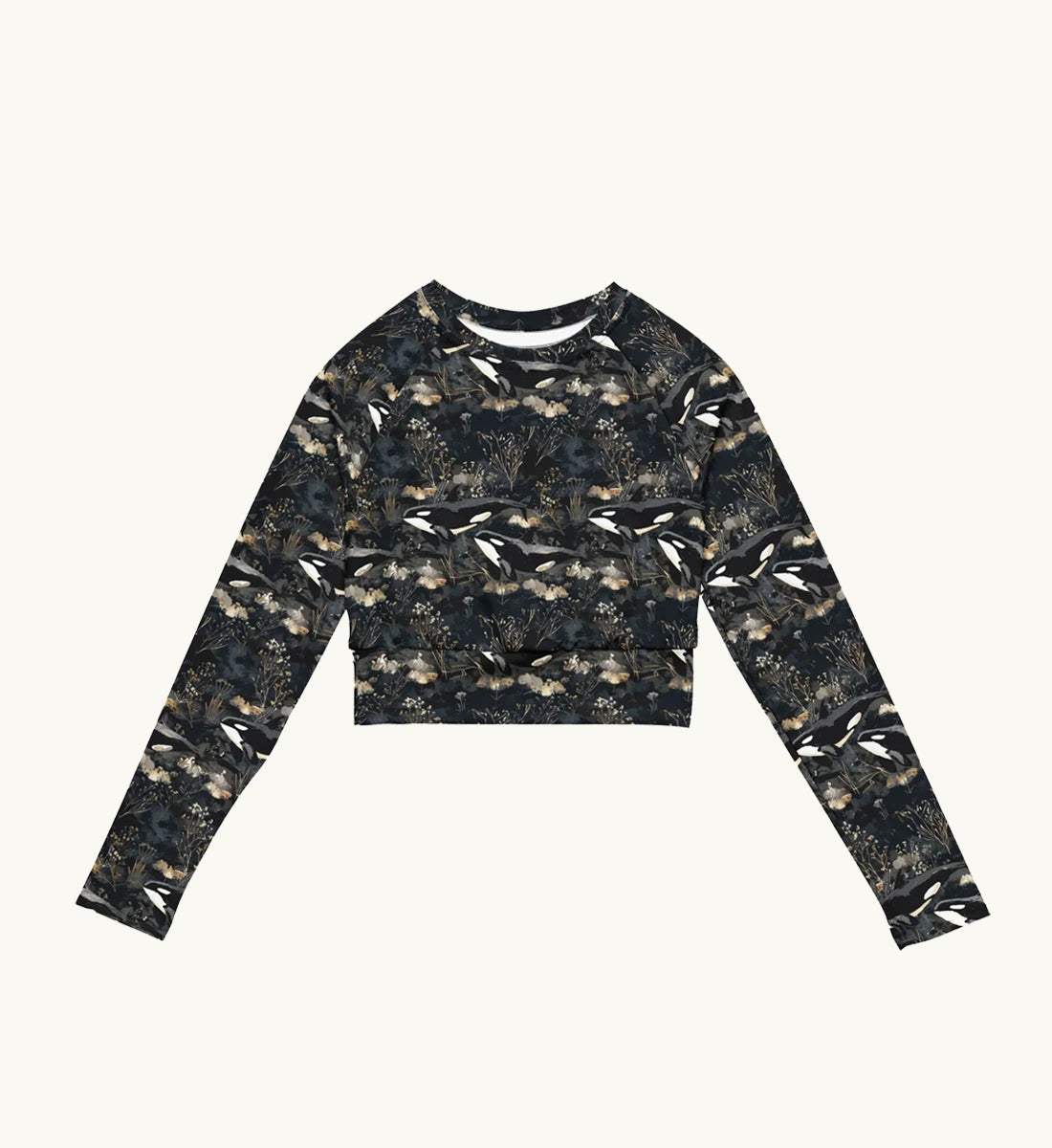 Midnight Orca Cropped Rash Guard