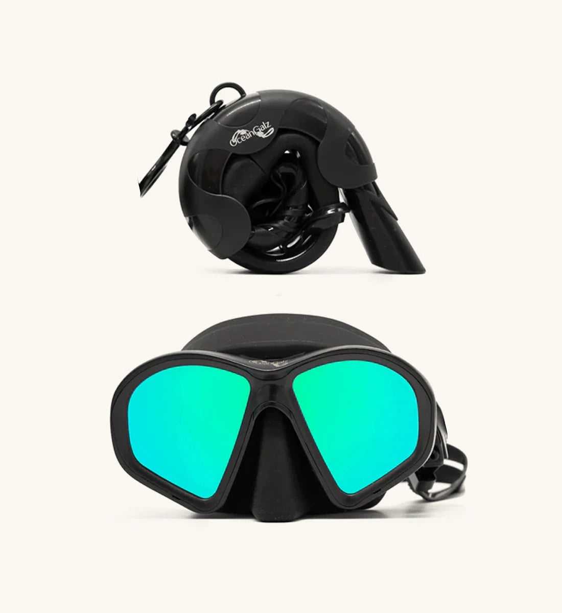 OceanGalz Mask and Snorkel Set Black