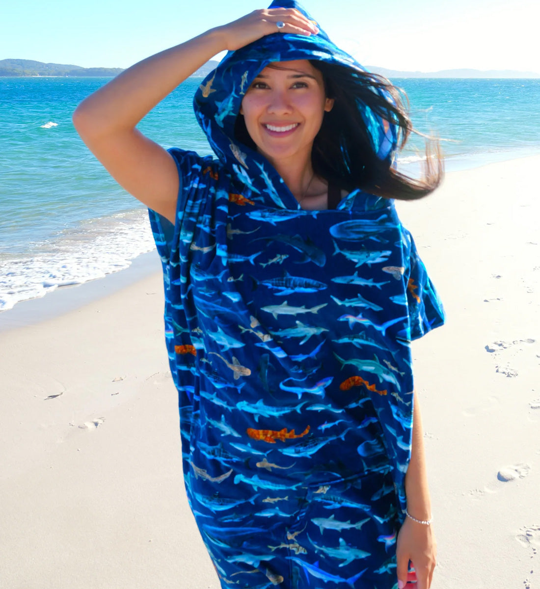 Sharks Poncho Towel