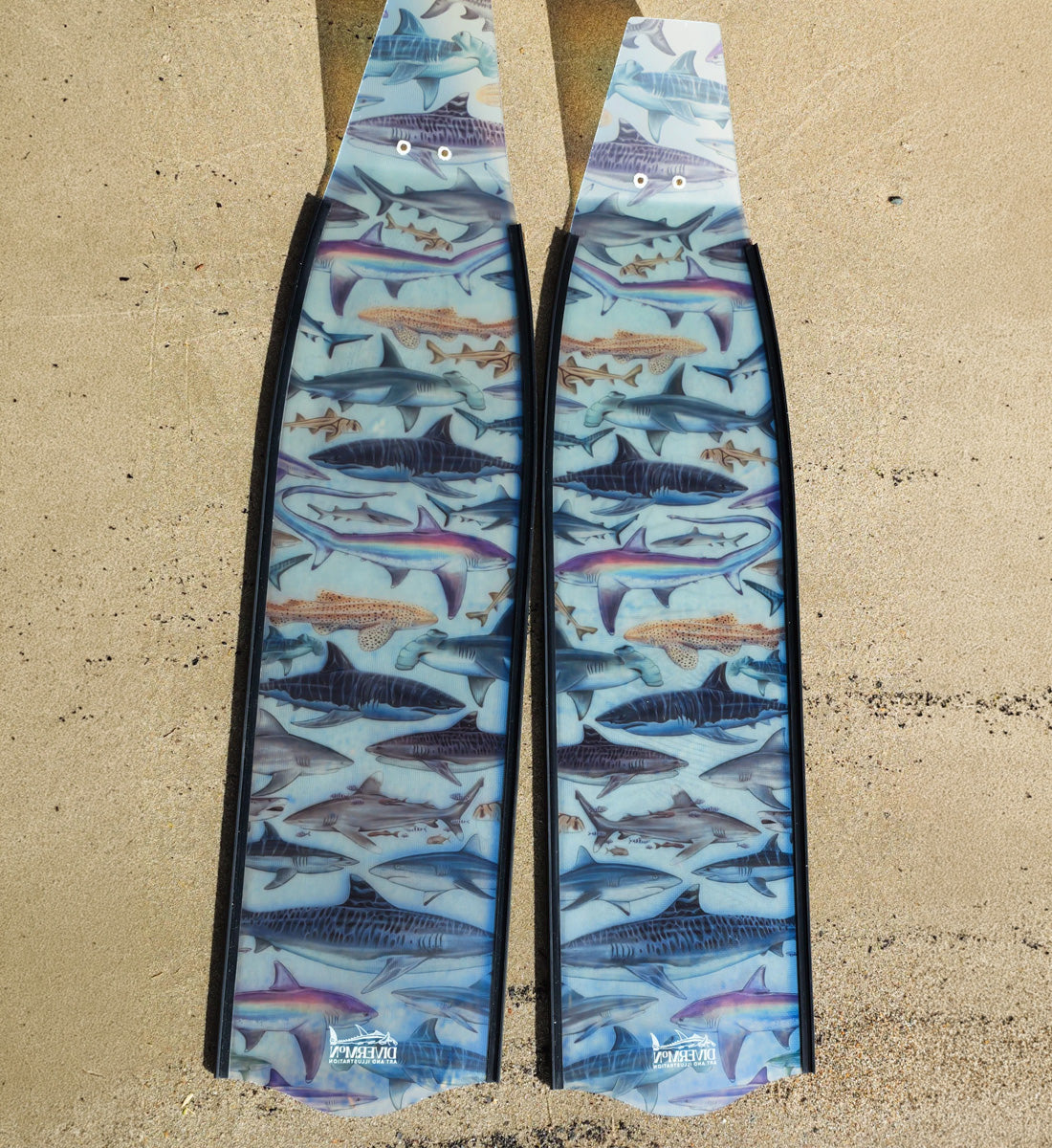 Thresher Sharks Composite Fin Blades - Black