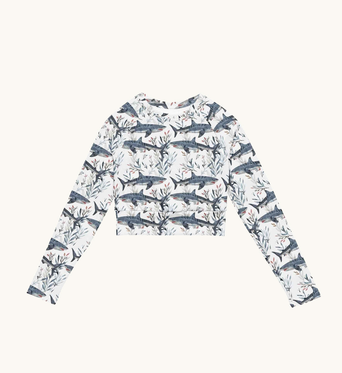 Tiger Shark Bloom Eco Cropped Rash Guard