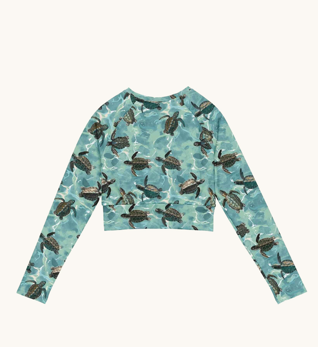 Oceanic Sea Turtle Eco Cropped Rash Guard