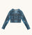 Whale Shark Mosaic Eco Cropped Rash Guard